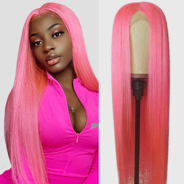 Pink Lace Wig | Pink Frontal Wig | Shetress