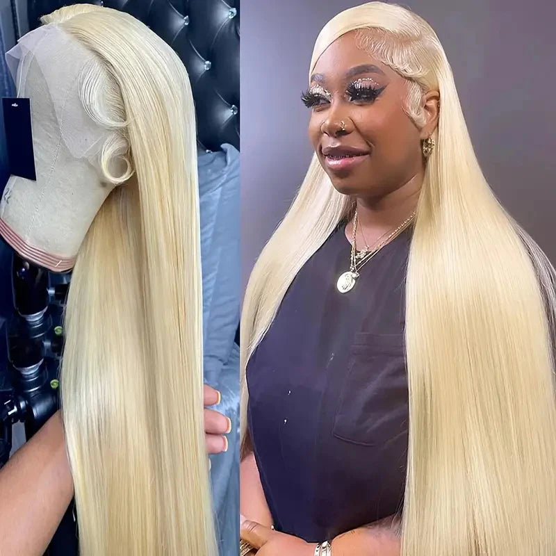 iSellHair 613 Blonde Straight HD Lace Front Glueless Human Hair Wig 28 Inch | Overnight Shipping
