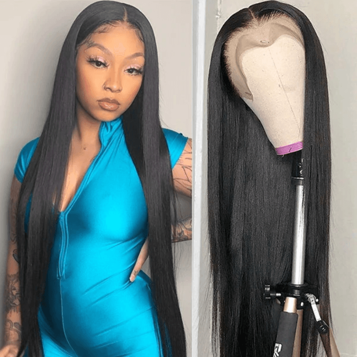 13x4 Undetectable HD Lace Front Wig Brazilian Straight Human Hair Lace Wigs - MyPlushWigs