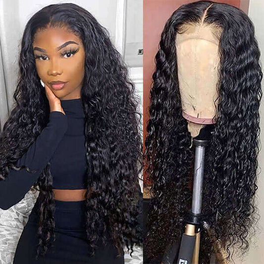 Water Wave Lace Closure Wig HD Lace Wig 4x4 Brazilian Human Hair Wig