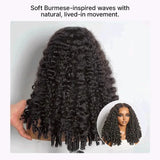 150% Density 13x6 Glueless 3D Cap Pre-bleached Lace Frontal Wig Burmese Curly