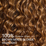 150% Density 5x5 Closure Lace with Boho Braids Pre-Cut Glueless Lace Wig Ombre Brown Highlight Curly