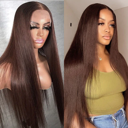 Straight Brown Wig | Long Straight Brown Wig | Shetress