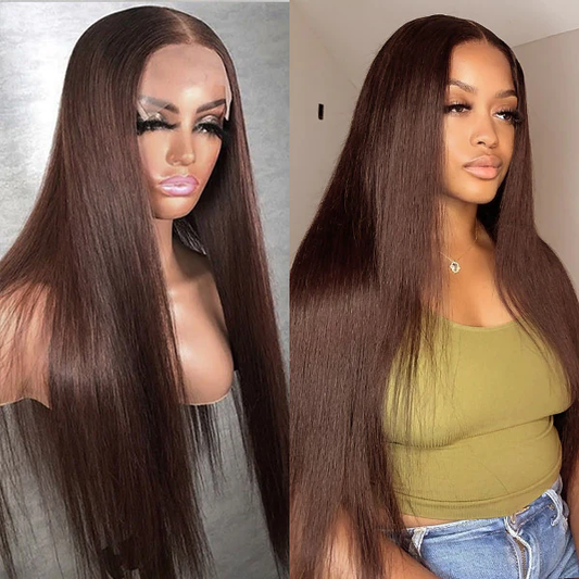Straight Brown Wig | Long Straight Brown Wig | Shetress