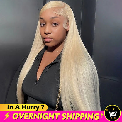 iSellHair 613 Blonde Straight HD Lace Front Glueless Human Hair Wig 28 Inch | Overnight Shipping