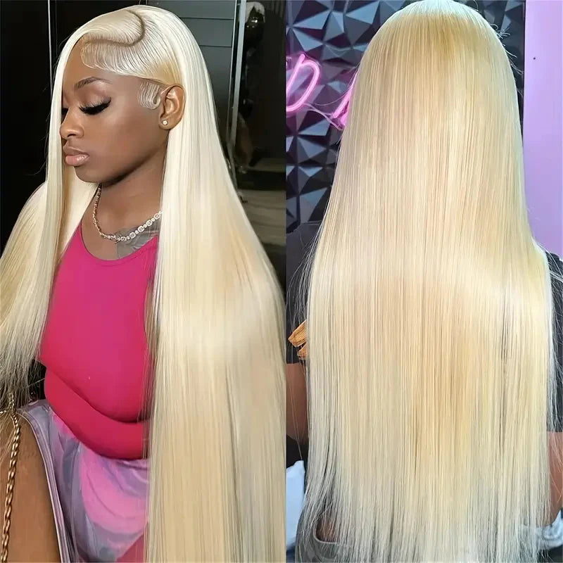 iSellHair 613 Blonde Straight HD Lace Front Glueless Human Hair Wig 28 Inch | Overnight Shipping