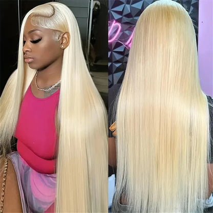iSellHair 613 Blonde Straight HD Lace Front Glueless Human Hair Wig 28 Inch | Overnight Shipping