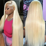 iSellHair 613 Blonde Straight HD Lace Front Glueless Human Hair Wig 28 Inch | Overnight Shipping