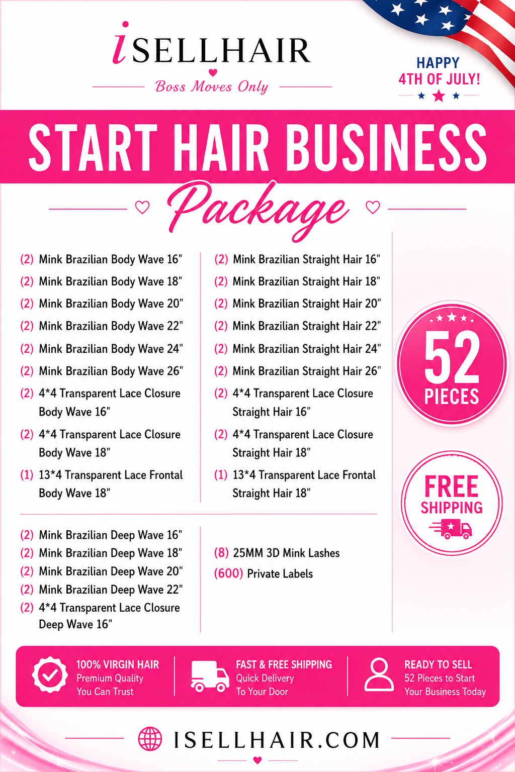 Wholesale Business Starter Package (52 PCS)