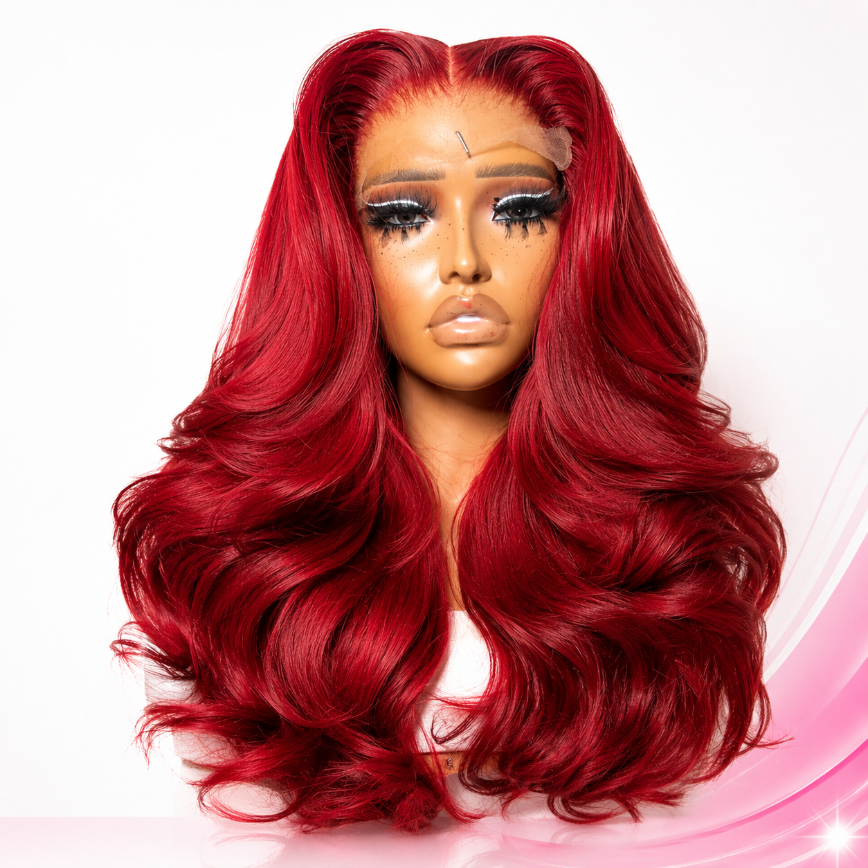iSellHair Cherry Red Body Wave Bob Wig | 13x4 HD Lace