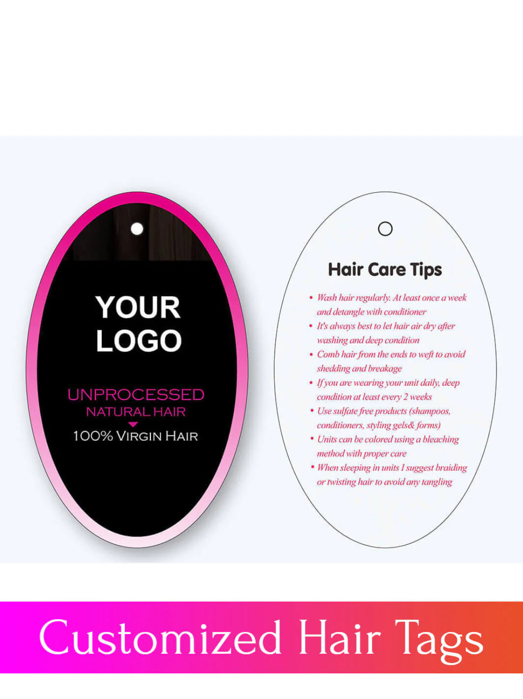 iSellHair Customized Hair Tags
