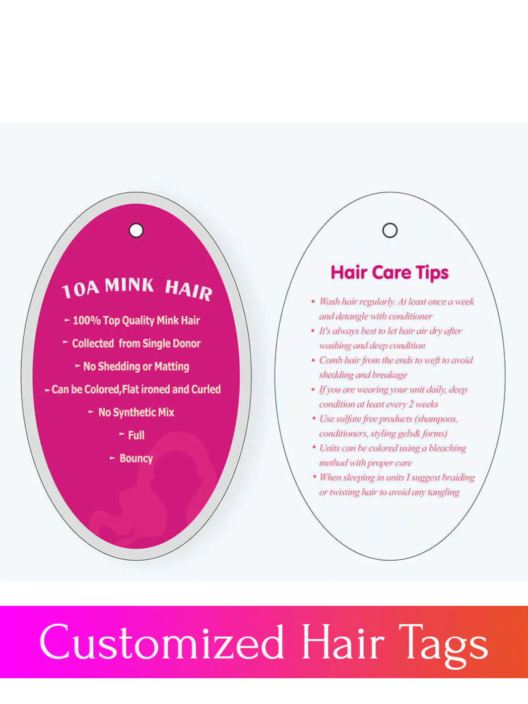 iSellHair Customized Hair Tags