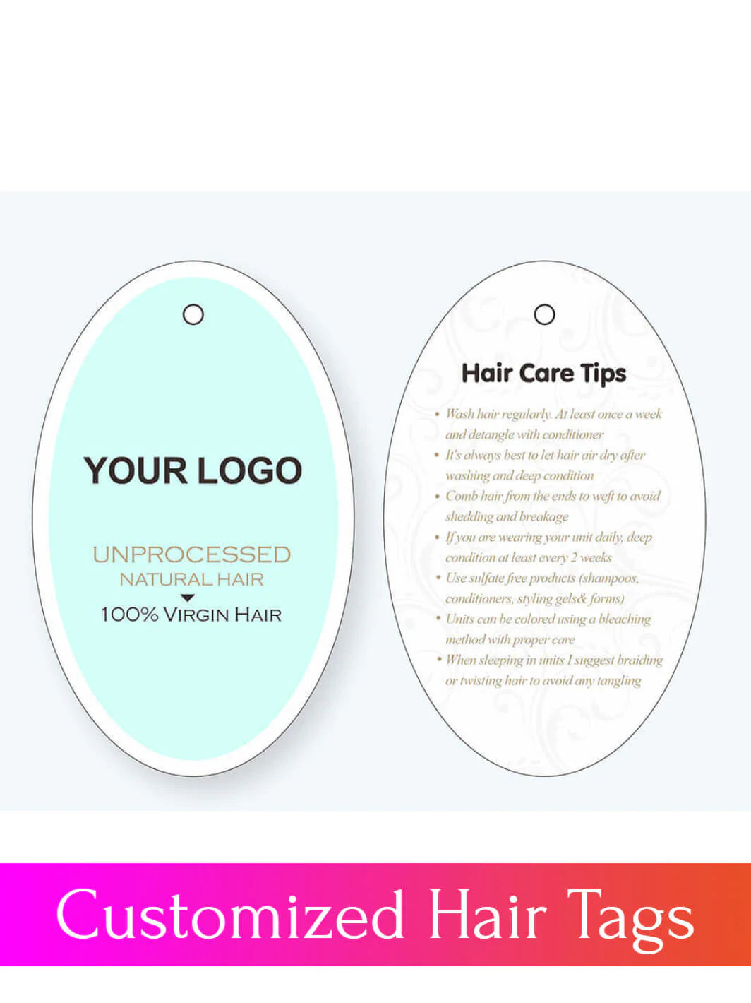 iSellHair Customized Hair Tags