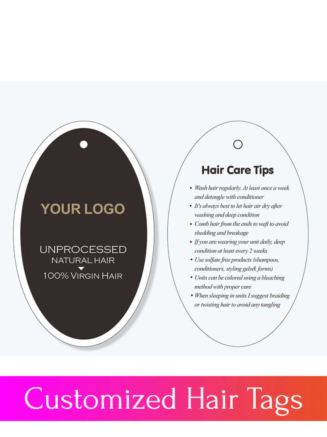 iSellHair Customized Hair Tags