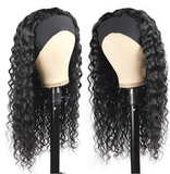 Headband Wig Water Wave Human Hair Non-Lace Wig - MyPlushWigs