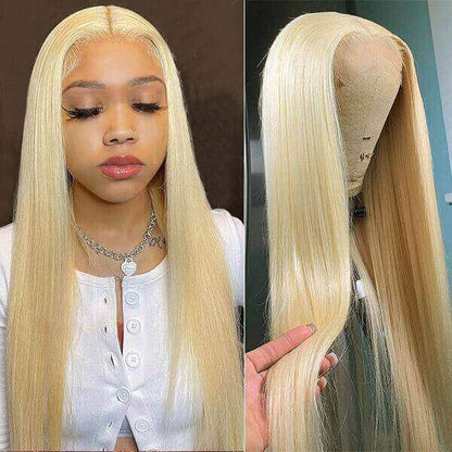 HD Transparent 613 Blonde Straight Hair 13*4 Lace Wig