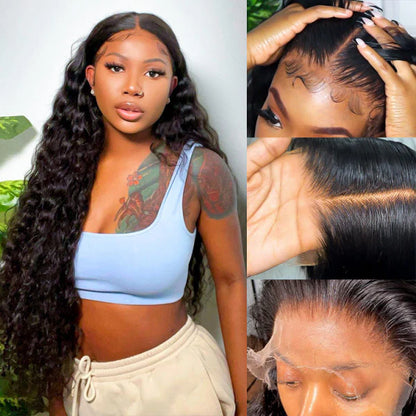 iSellHair Deep Curly 13x4 HD Lace Front Glueless Human Hair Wig 180% Density | Overnight Shipping