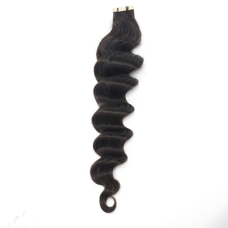 Loose Wave Brazilian Human Hair Tape-In Extensions