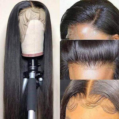 26 Inch HD Straight Hair 13x4 Lace Front Wig 10A Grade Virgin Remy