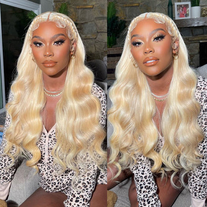 613 Blonde Transparent Body Wave Lace Wig