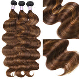 FB30 Brown Balayage Body Wave Human Hair Bundles | Virgin Hair Extensions