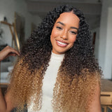 iSellHair Ombre Curly HD Lace Front Human Hair Wig | Glueless 13x4 & 13x6