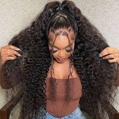 iSellHair Deep Curly 13x4 HD Lace Front Glueless Human Hair Wig 180% Density | Overnight Shipping