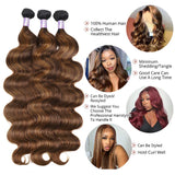 iSellHair FB30 Brown Balayage Body Wave Human Hair Bundles | Overnight Shipping