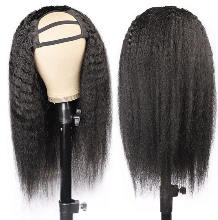 Kinky Straight Virgin Remy Human Hair U-Part Wig