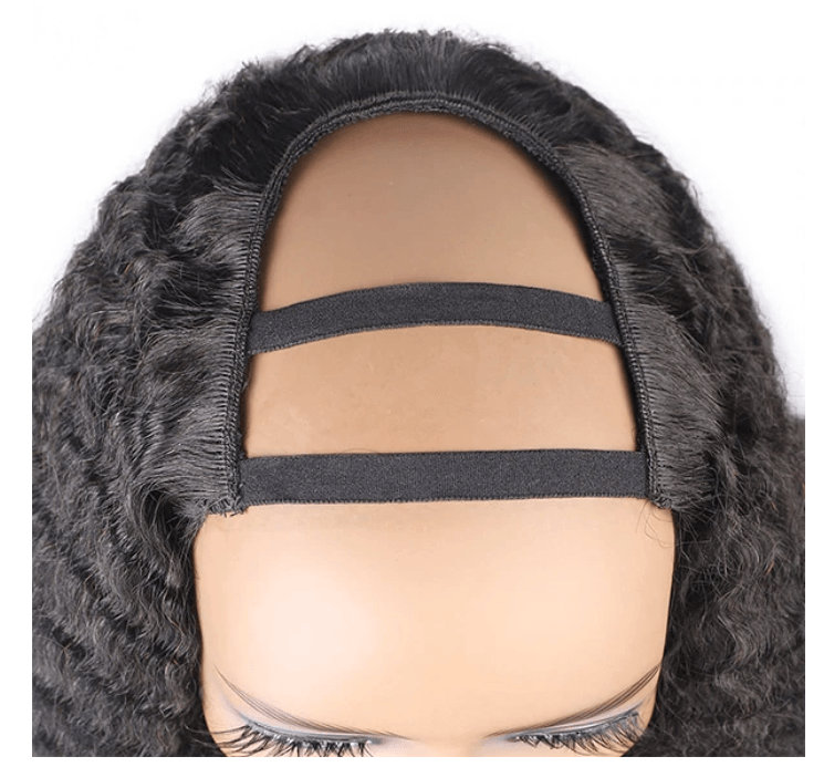 Kinky Straight Virgin Remy Human Hair U-Part Wig