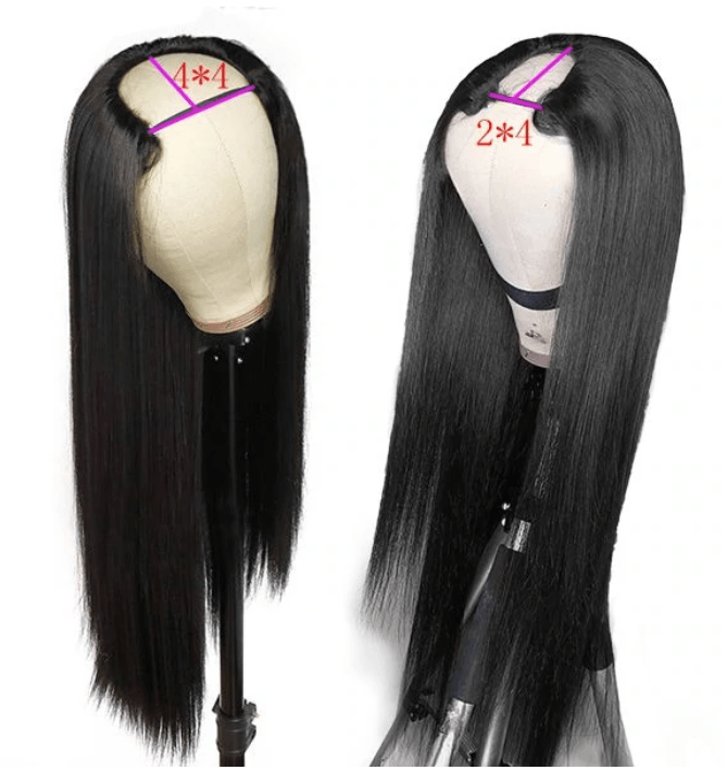 U-Part Virgin Remy Straight Human Hair Wig